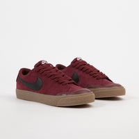 Nike SB Blazer Low XT Shoes - Dark Team Red / Black - Gum Light Brown - Sail thumbnail