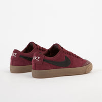 Nike SB Blazer Low XT Shoes - Dark Team Red / Black - Gum Light Brown - Sail thumbnail