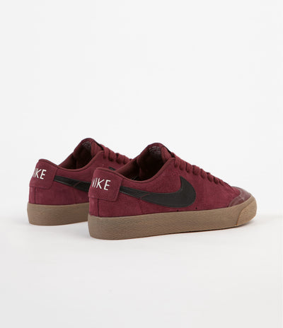 Nike SB Blazer Low XT Shoes - Dark Team Red / Black - Gum Light Brown - Sail