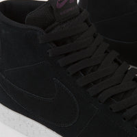 Nike SB Blazer Mid Deconstructed Shoes - Black / Black - Pro Purple thumbnail