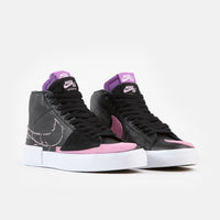 Nike SB Blazer Mid Edge Shoes - Black / Pink Rise - White - Purple Nebula thumbnail