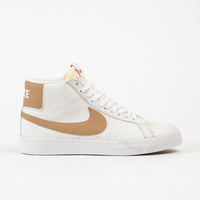 Nike SB Blazer Mid Orange Label Shoes - White / Light Cognac - White - White thumbnail