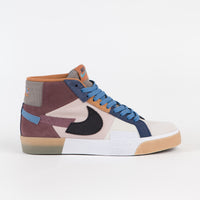 Nike SB Blazer Mid Mosaic Shoes - Dark Wine / Black - Pink Oxford - Cashmere thumbnail