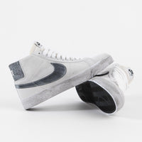 Nike SB Blazer Mid Premium Shoes - Grey Fog / Black - White thumbnail