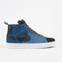 Nike SB Blazer Mid Premium Shoes - Marina / Black - Pecan - Desert Ochre thumbnail