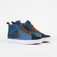 Nike SB Blazer Mid Premium Shoes - Marina / Black - Pecan - Desert Ochre thumbnail