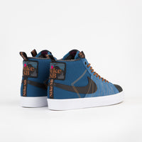 Nike SB Blazer Mid Premium Shoes - Marina / Black - Pecan - Desert Ochre thumbnail