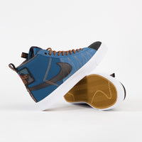 Nike SB Blazer Mid Premium Shoes - Marina / Black - Pecan - Desert Ochre thumbnail