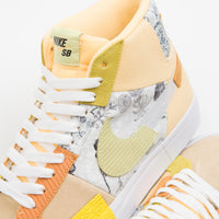 Nike SB Blazer Mid Premium Shoes - Melon Tint / Citron Tint - White thumbnail