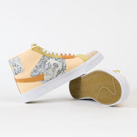 Nike SB Blazer Mid Premium Shoes - Melon Tint / Citron Tint - White thumbnail