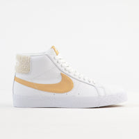 Nike SB Blazer Mid Premium Shoes - White / Celestial Gold thumbnail