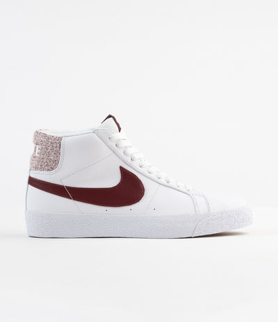 Nike SB Blazer Mid Premium Shoes - White / Team Red