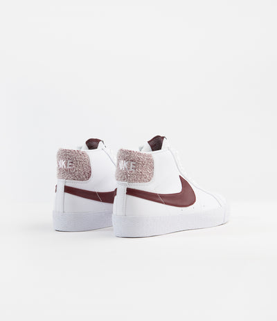 Nike SB Blazer Mid Premium Shoes - White / Team Red