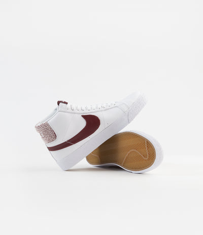 Nike SB Blazer Mid Premium Shoes - White / Team Red