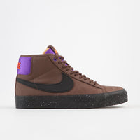 Nike SB Blazer Mid Pro GT QS Shoes - Trails End Brown / Black - Prism Violet thumbnail