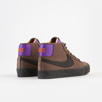 Nike SB Blazer Mid Pro GT QS Shoes - Trails End Brown / Black - Prism Violet thumbnail