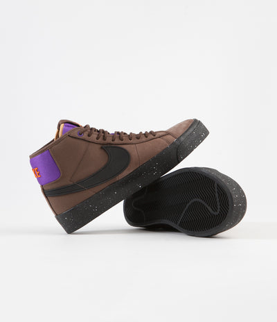 Nike SB Blazer Mid Pro GT QS Shoes Trails End Brown Black Prism Flatspot