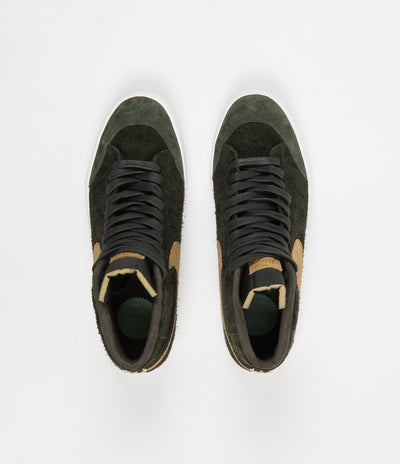 Nike SB Club 58 Blazer Mid QS Shoes - Sequoia / Flat Gold