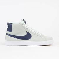 Nike SB Blazer Mid Shoes - Barely Green / Navy - Barely Green - White thumbnail