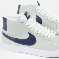 Nike SB Blazer Mid Shoes - Barely Green / Navy - Barely Green - White thumbnail