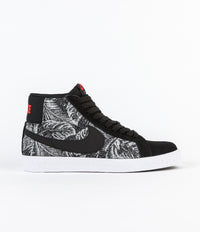 Nike SB Blazer Mid Shoes -  Black / Black - White - Max Orange