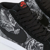 Nike SB Blazer Mid Shoes -  Black / Black - White - Max Orange thumbnail