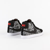 Nike SB Blazer Mid Shoes -  Black / Black - White - Max Orange thumbnail