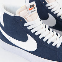 Nike SB Blazer Mid Shoes - Navy / White - Black - University Red thumbnail