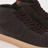 Nike SB Blazer Mid Shoes - Velvet Brown / Velvet Brown - Cinder Orange thumbnail