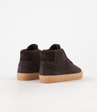 Nike SB Blazer Mid Shoes - Velvet Brown / Velvet Brown - Cinder Orange