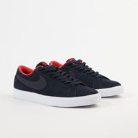 Nike SB Blazer Vapor Shoes - Obsidian / Obsidian - White - Track Red thumbnail