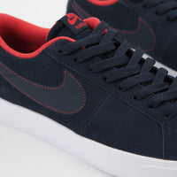 Nike SB Blazer Vapor Shoes - Obsidian / Obsidian - White - Track Red thumbnail