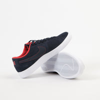 Nike SB Blazer Vapor Shoes - Obsidian / Obsidian - White - Track Red thumbnail