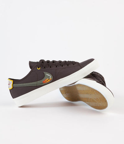 Nike SB Blazer Court DVDL Shoes - Baroque Brown / Medium Olive - Light Bone