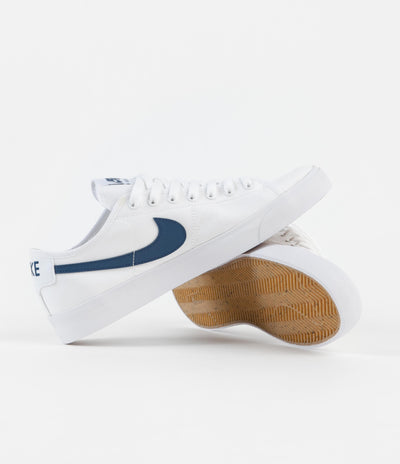 Nike SB Blazer Court Shoes - White / Court Blue - White - White