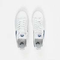 Nike SB Blazer Court Shoes - White / Court Blue - White - White thumbnail