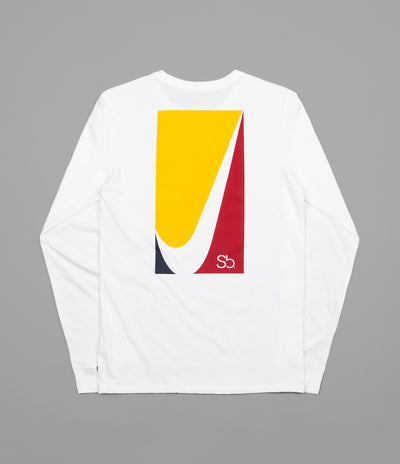 Nike SB Colour Block Long Sleeve T-Shirt - White