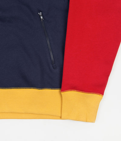 Nike SB Court 1/2 Zip Sweatshirt - Midnight Navy / Gym Red / Pollen