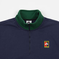 Nike SB Court 1/2 Zip Sweatshirt - Midnight Navy / Gym Red / Pollen thumbnail