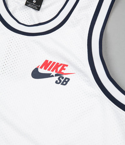 Nike SB Court Jersey Vest - White / Obsidian