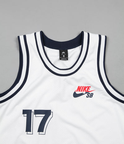 Nike SB Court Jersey Vest - White / Obsidian