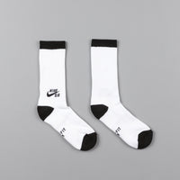 Nike SB Crew Socks (3 pair)  - White / Black thumbnail