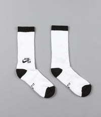 Nike SB Crew Socks (3 pair)  - White / Black