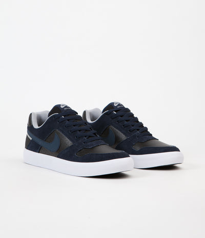 Nike SB Delta Force Vulc Shoes - Obsidian / Obsidian - Black - Wolf Grey