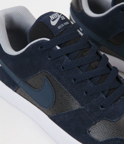 Nike SB Delta Force Vulc Shoes - Obsidian / Obsidian - Black - Wolf Grey