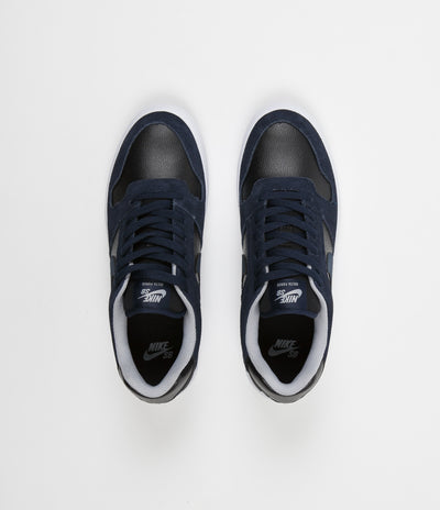 Nike SB Delta Force Vulc Shoes - Obsidian / Obsidian - Black - Wolf Grey