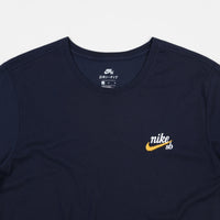 Nike SB Dri-Fit Embroidered Logo T-Shirt - Obsidian / Yellow Ochre thumbnail