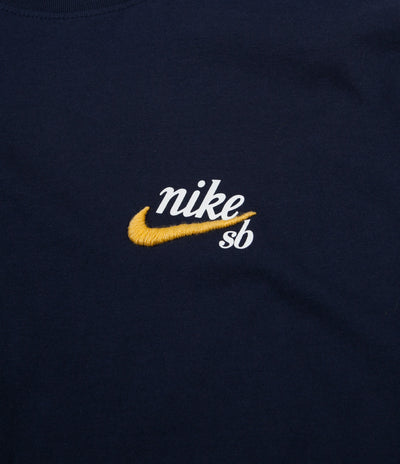 Nike SB Dri-Fit Embroidered Logo T-Shirt - Obsidian / Yellow Ochre