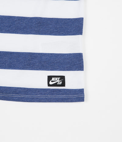 Nike SB Dry T-Shirt - White / Deep Royal Blue