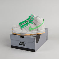 Nike SB Dunk High Premium Shoes - Metallic Silver / Hyper Verde - Gum Yellow thumbnail